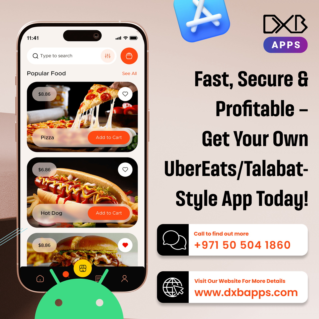 Complete mobile app development Abu Dhabi solutions by experts at DXB APPS