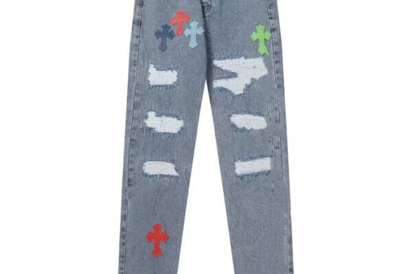 A Deep Dive into Chrome Hearts Jeans Chrome Hearts Blue Rough Jeans