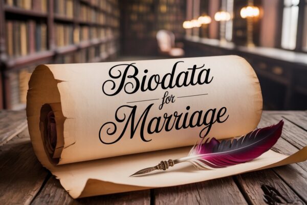 Clean and Simple Biodata for Marriage Format