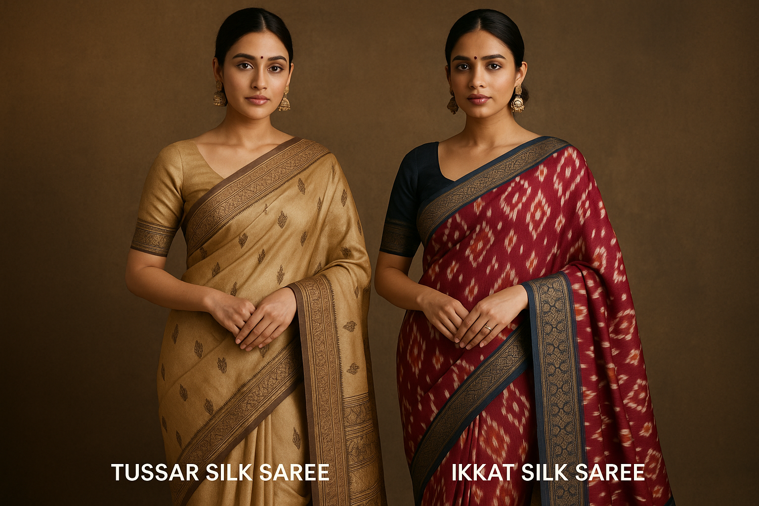 Decoding the Design Aesthetics of Tussar Silk Sarees and Ikkat Silk Sarees