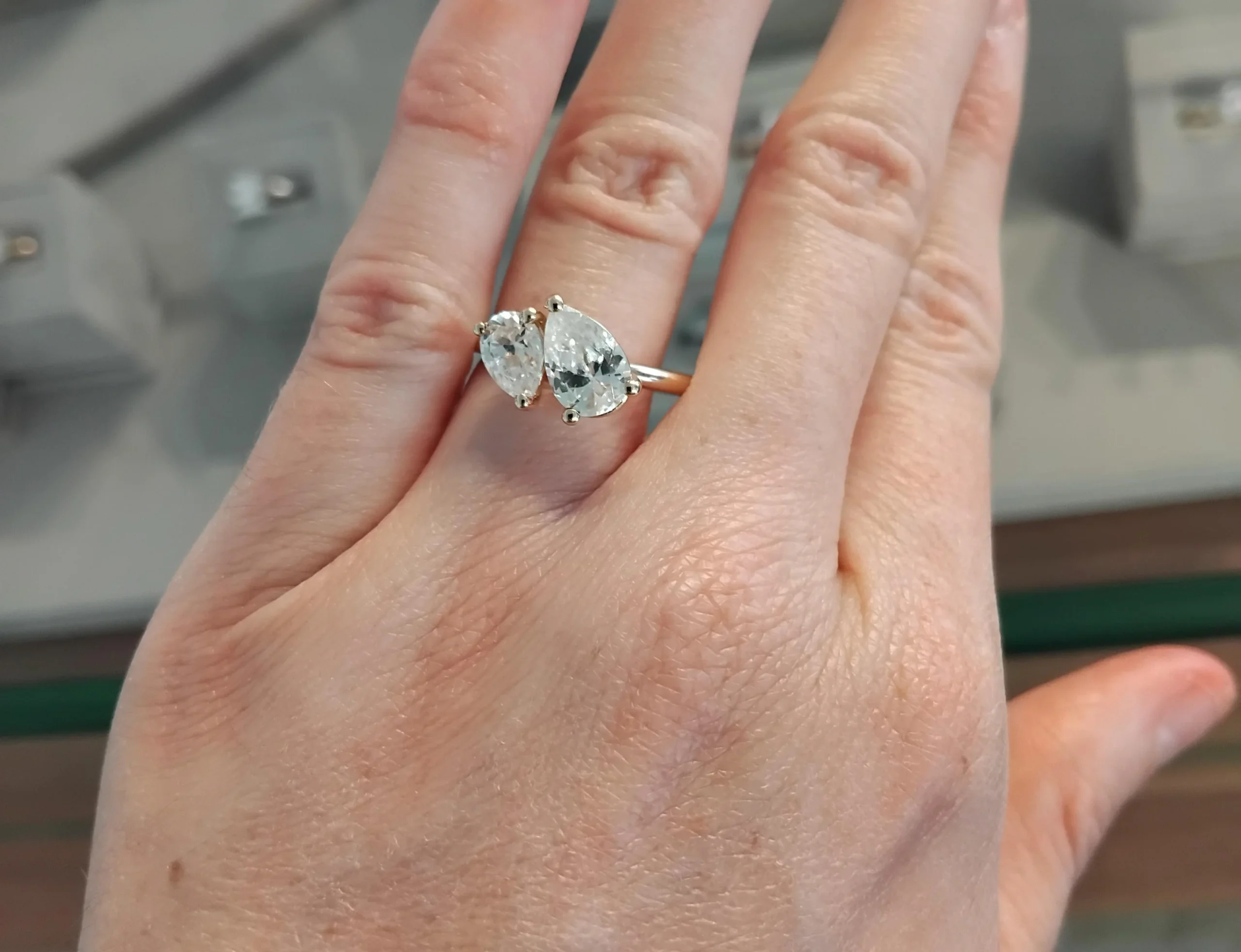 toi et moi engagement ring