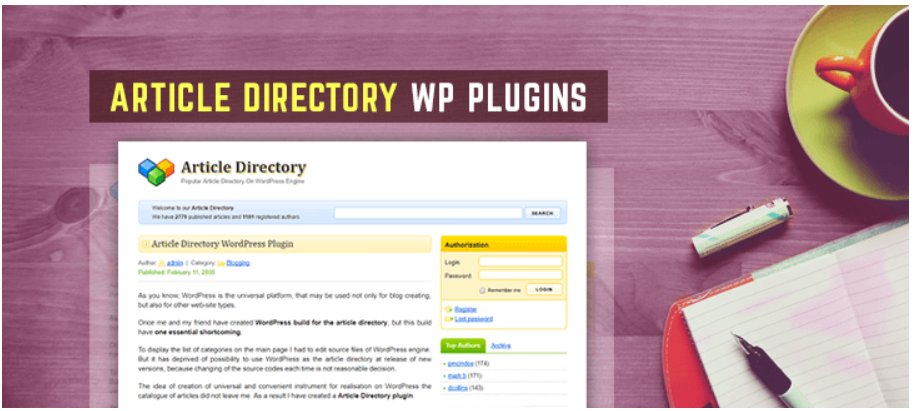 article directory WordPress theme
