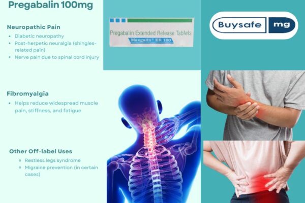 Pregabalin 100mg capsules for nerve pain relief