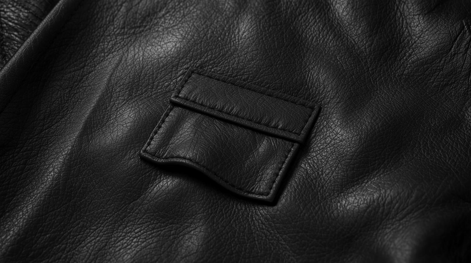 full grain black leather jacket (3)