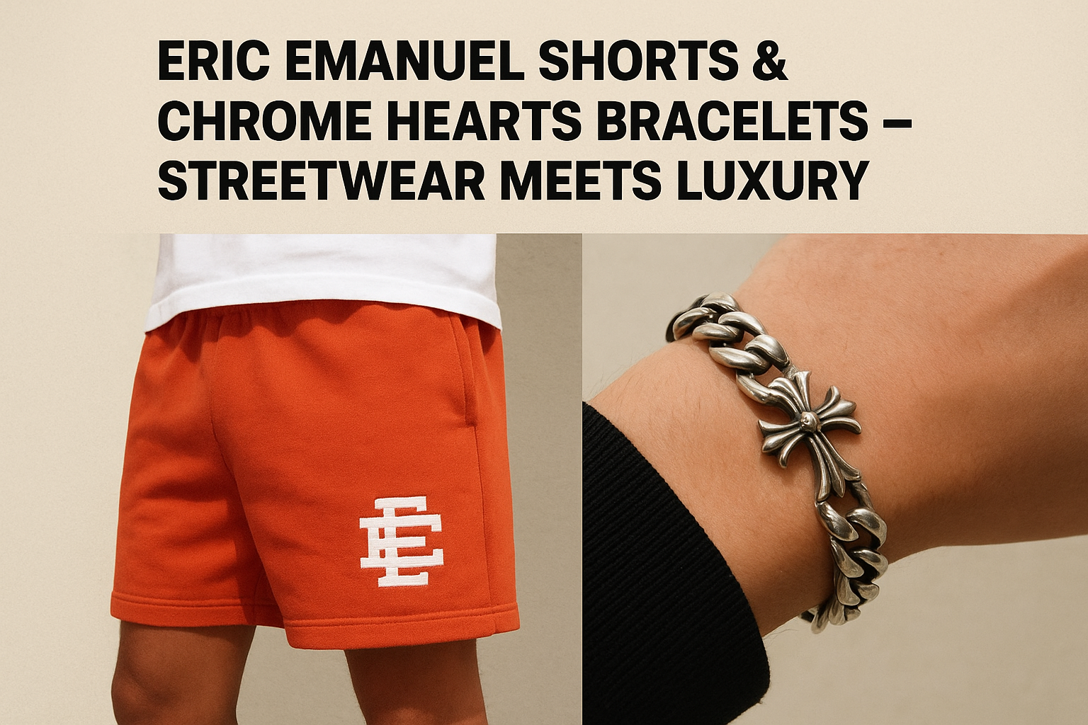 Eric Emanuel Apparel with Chrome Hearts Bracelets – Urban Fashion Style
