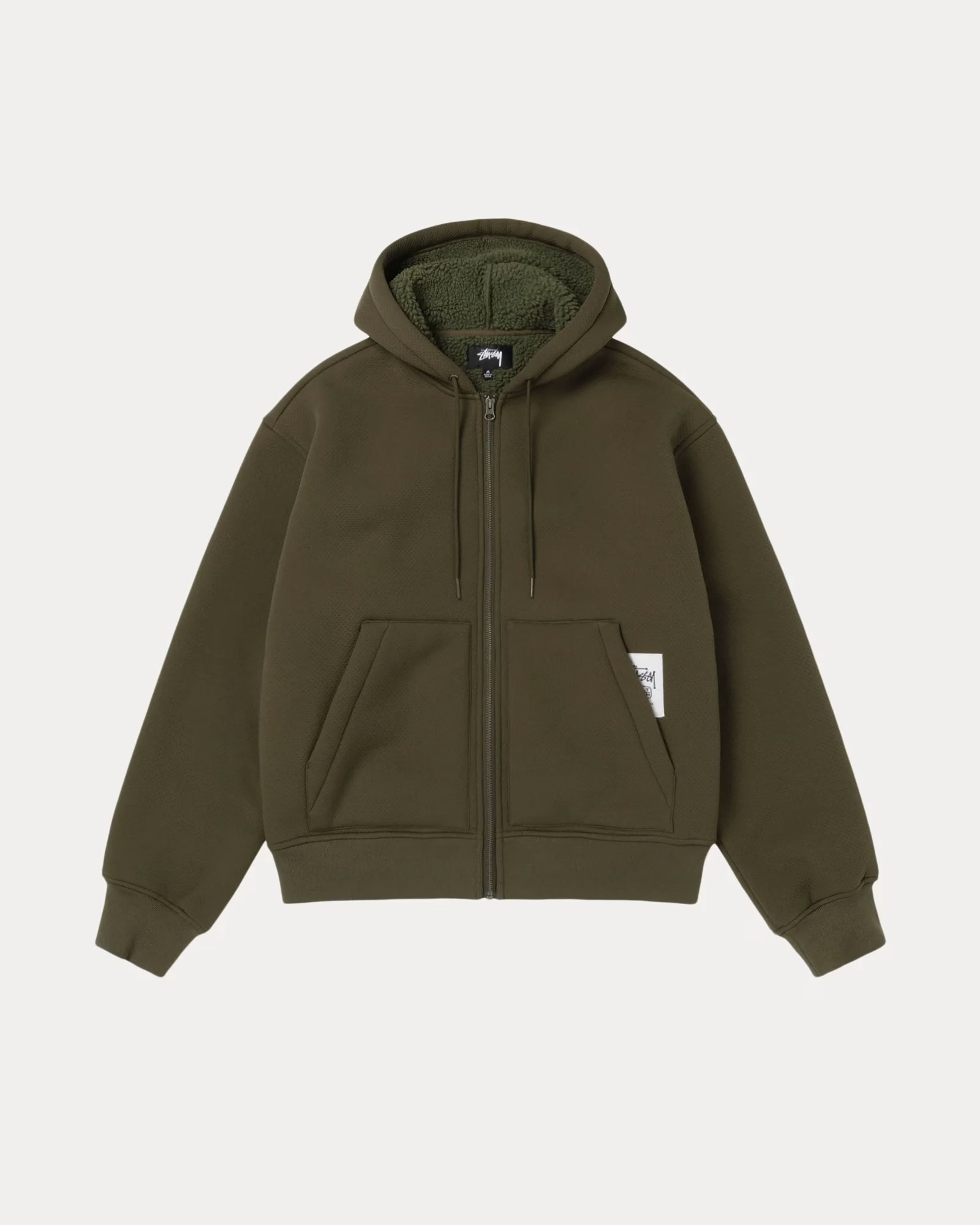 Stussy Bonded Sherpa Hoodie Green