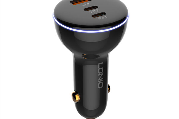 Ldnio C102 160W 2C+U Full Protocol Quick Charge Car Charger With Type-C To Type–C Cable