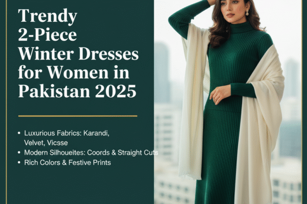 Trendy 2-Piece Winter Dresses for Women in Pakistan 2025